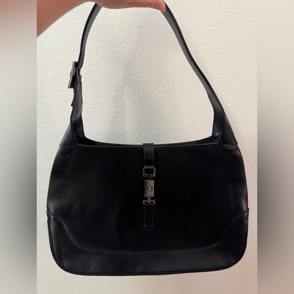 Gucci Vintage Jackie Large in Black Leather